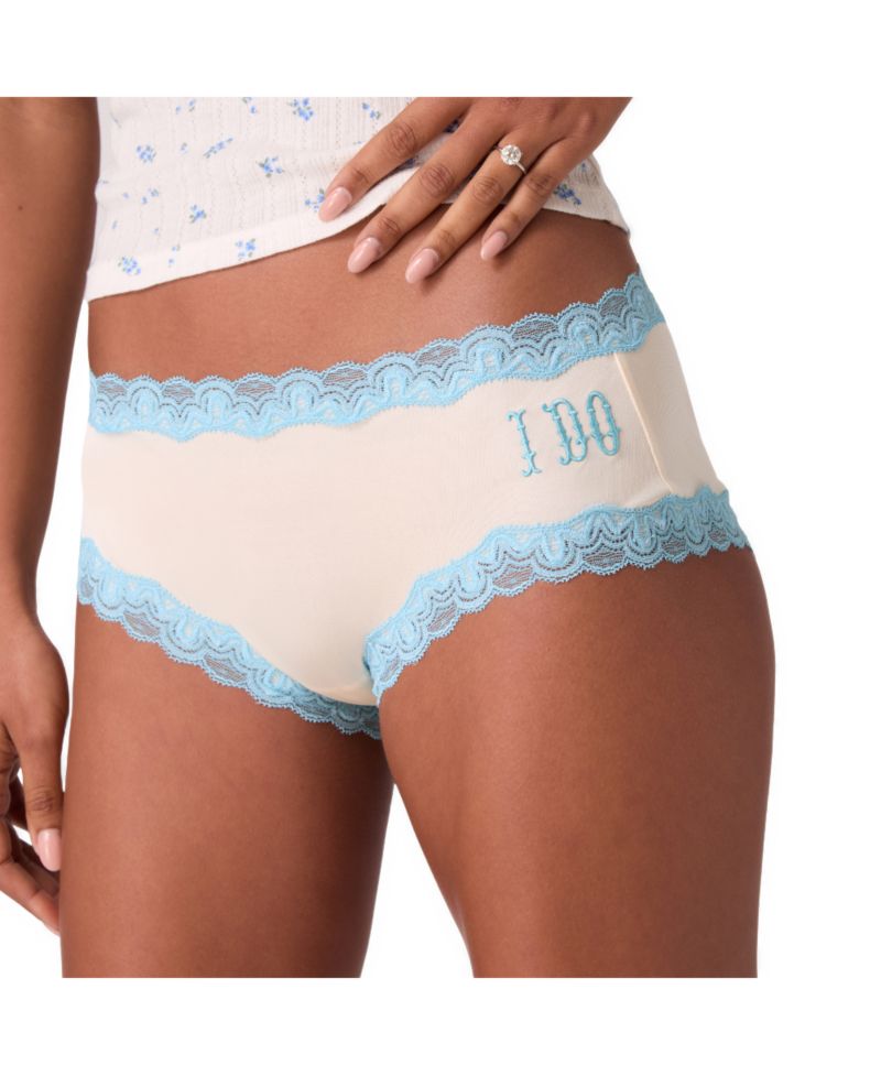 I Do Bridal Silk Scalloped Lace Trim Panty