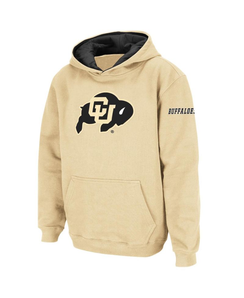 Big Boys Gold Colorado Buffaloes Big Logo Pullover Hoodie