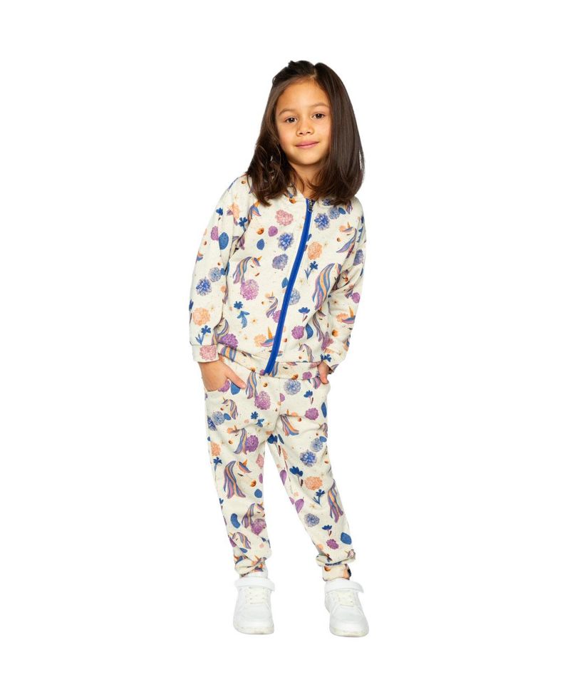 Little and Big Girl 6-12 Sweatpants Unicorn Print