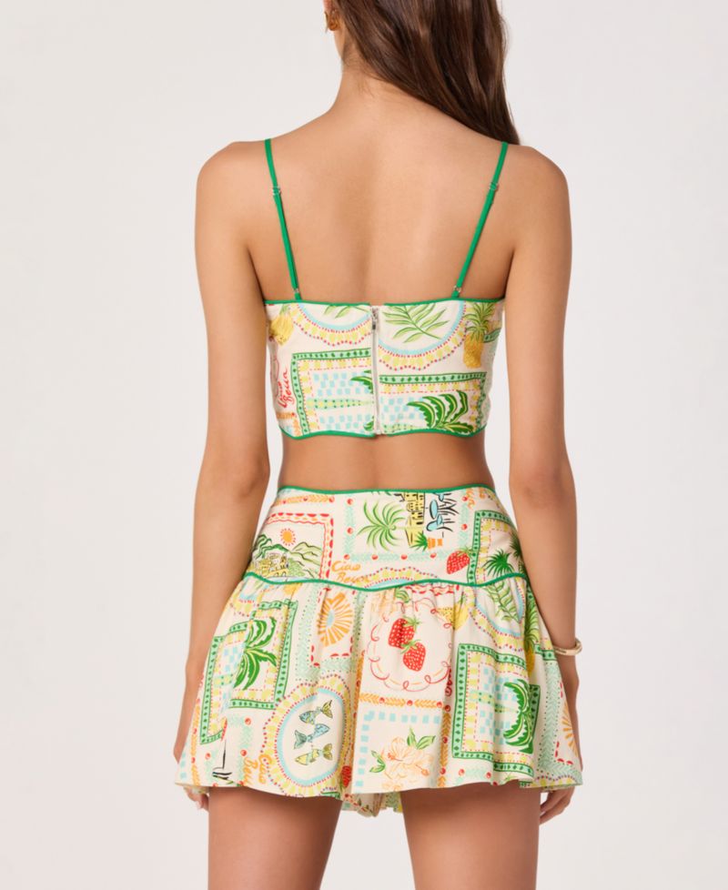Women's Heidi Printed Sleeveless Cropped Tank Top