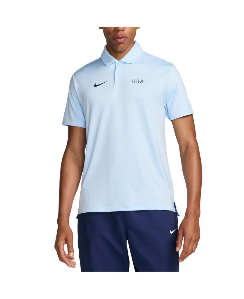 Men's Light Blue Team USA Tour Performance Polo