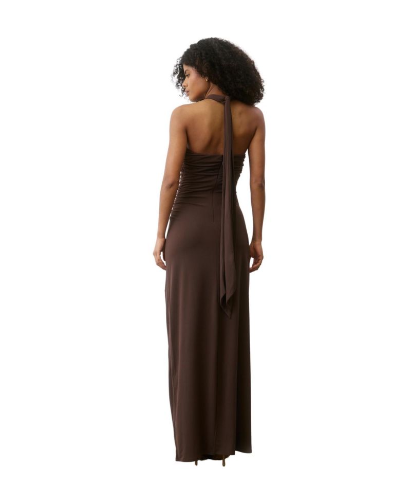 Women's Halter Neck Sculpt Bridesmaid Dress