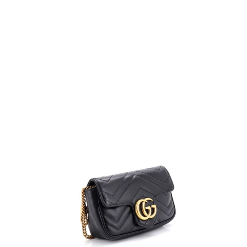 Super Mini GG Marmont Flap Bag Matelasse Leather