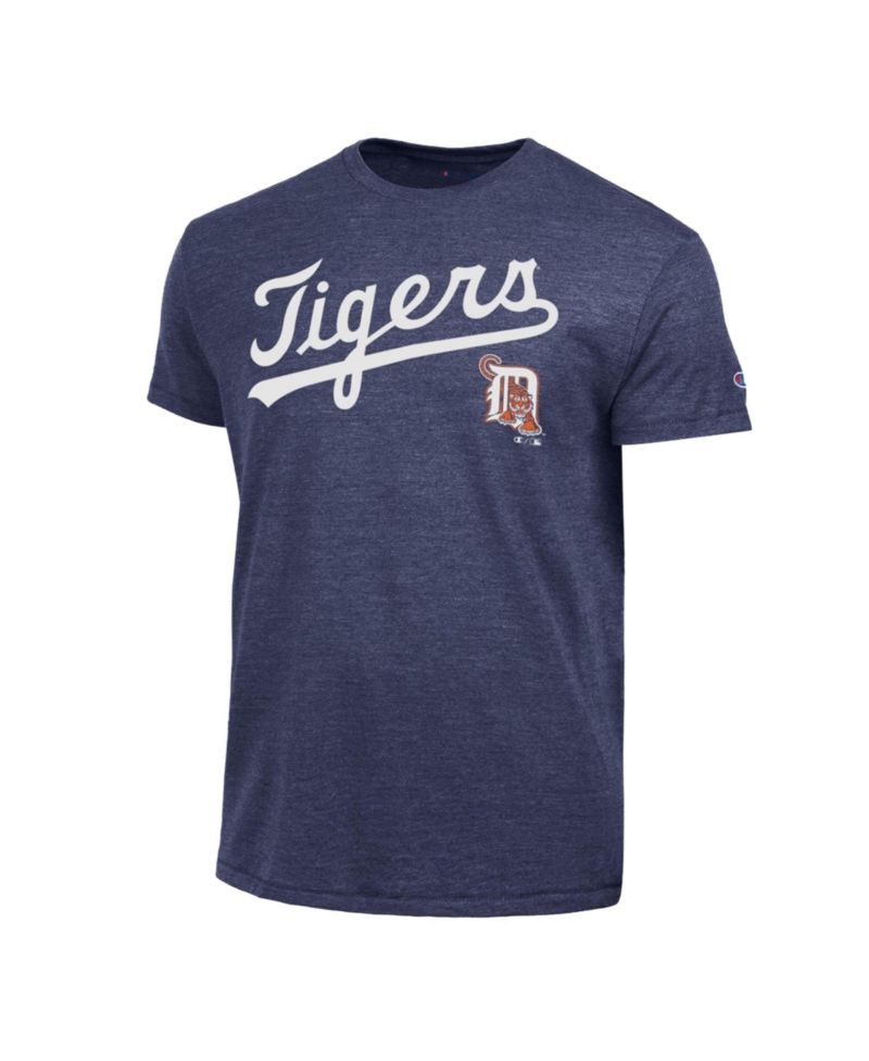 Men's Detroit Tigers Cooperstown Wordmark Lockup Tri-Blend T-Shirt