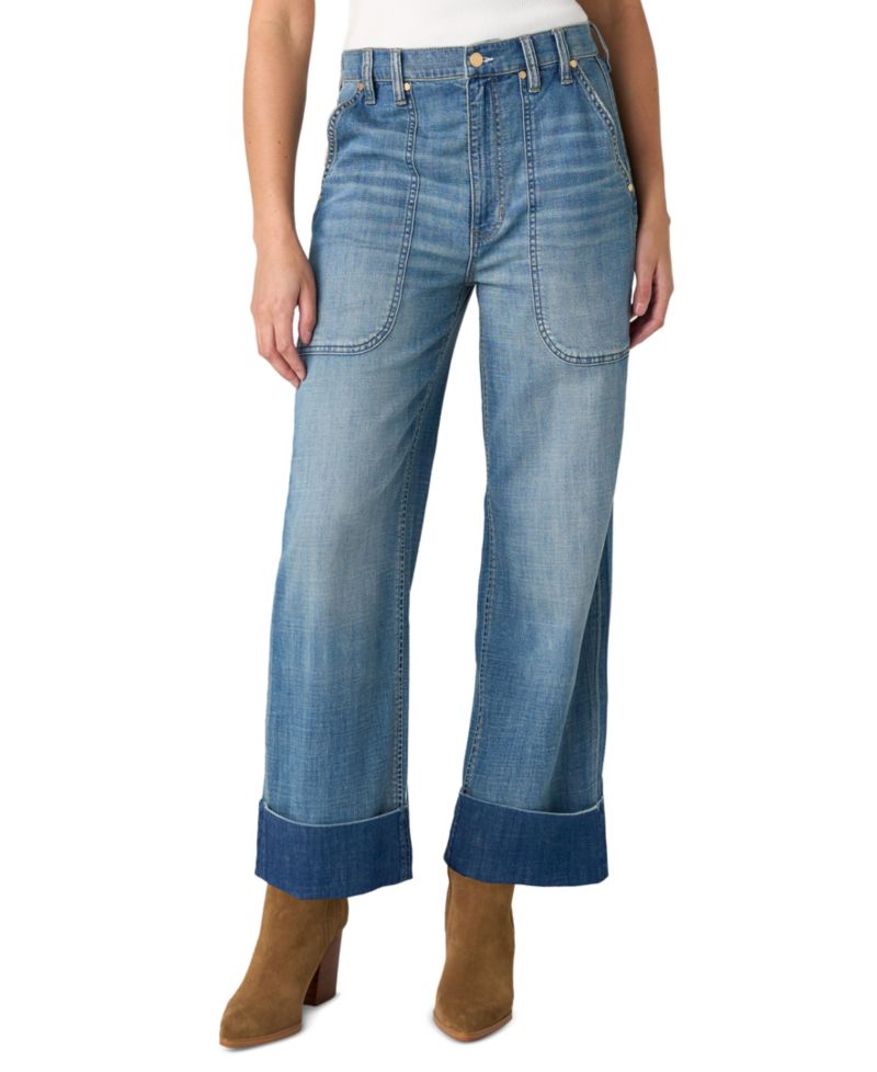 Petite High-Waisted Straight-Leg Relaxed Jeans
