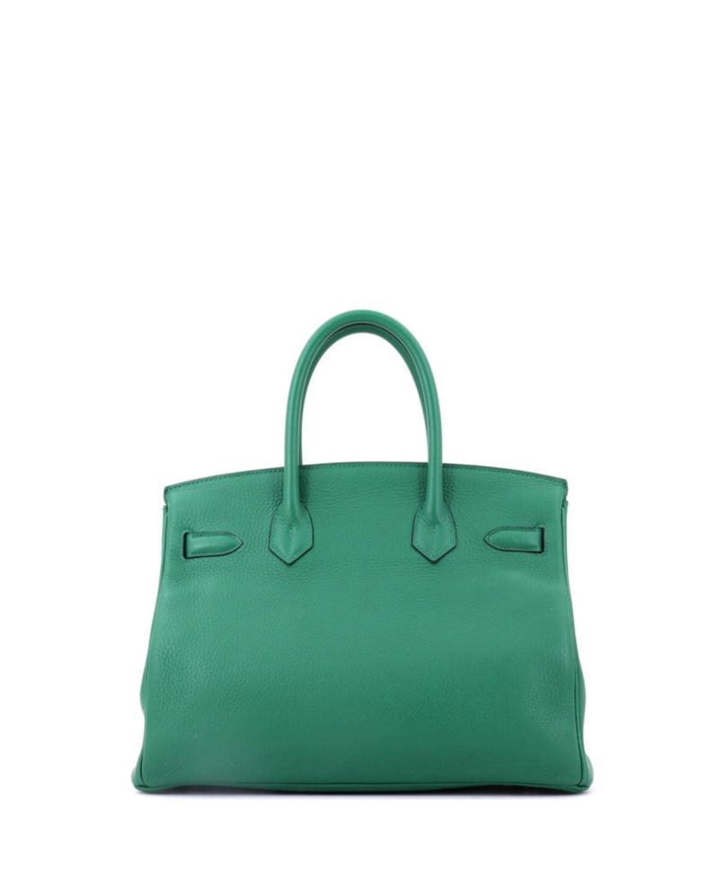 Birkin 30 Handbag Verso Clemence with Palladium Hardware