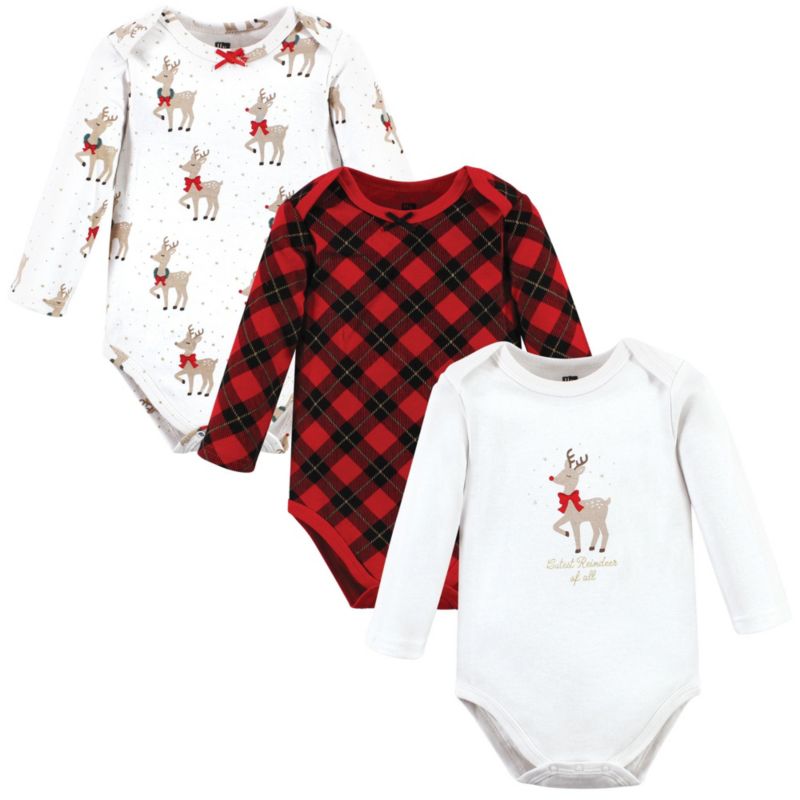 Baby Girls Hudson Breathable Cotton Long-Sleeve Bodysuit Bundle 3 Count