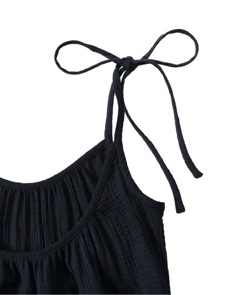Women's Oversized Cotton Gauze Tiered Mini Cover-up Dress
