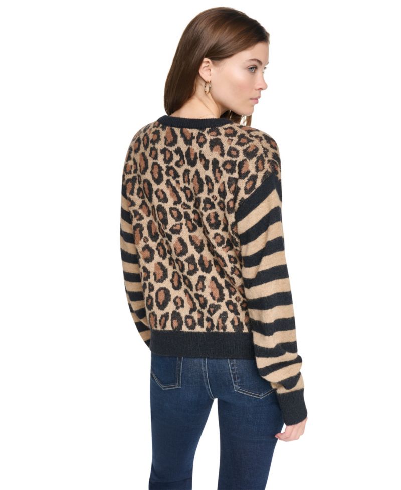 Women's Cheetah Oversized Long-Sleeve Cardigan