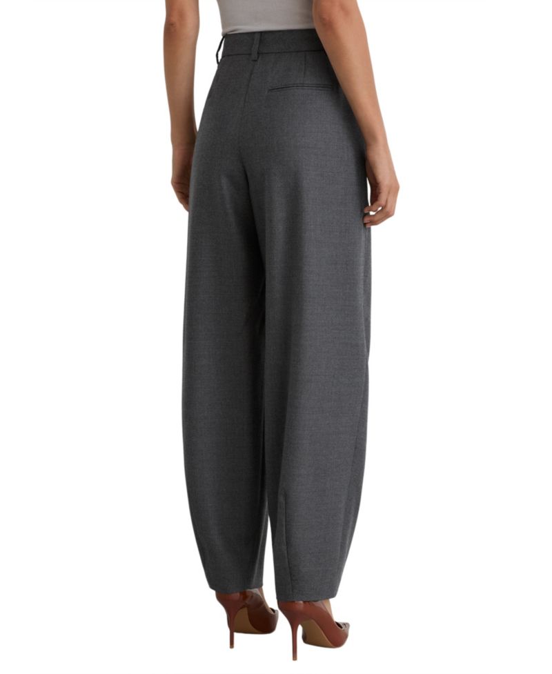 Petite Juniper Deep-Pleat Barrel-Leg Wool-Blend Trouser