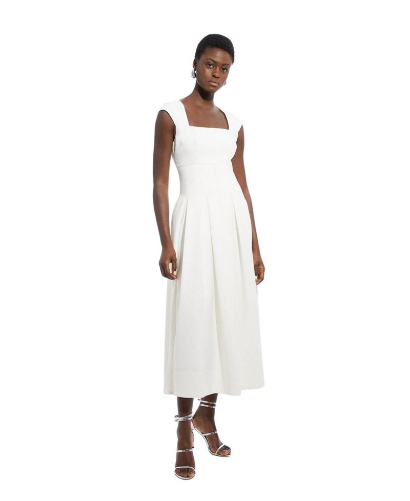 Women's Square Neck Midi Dress