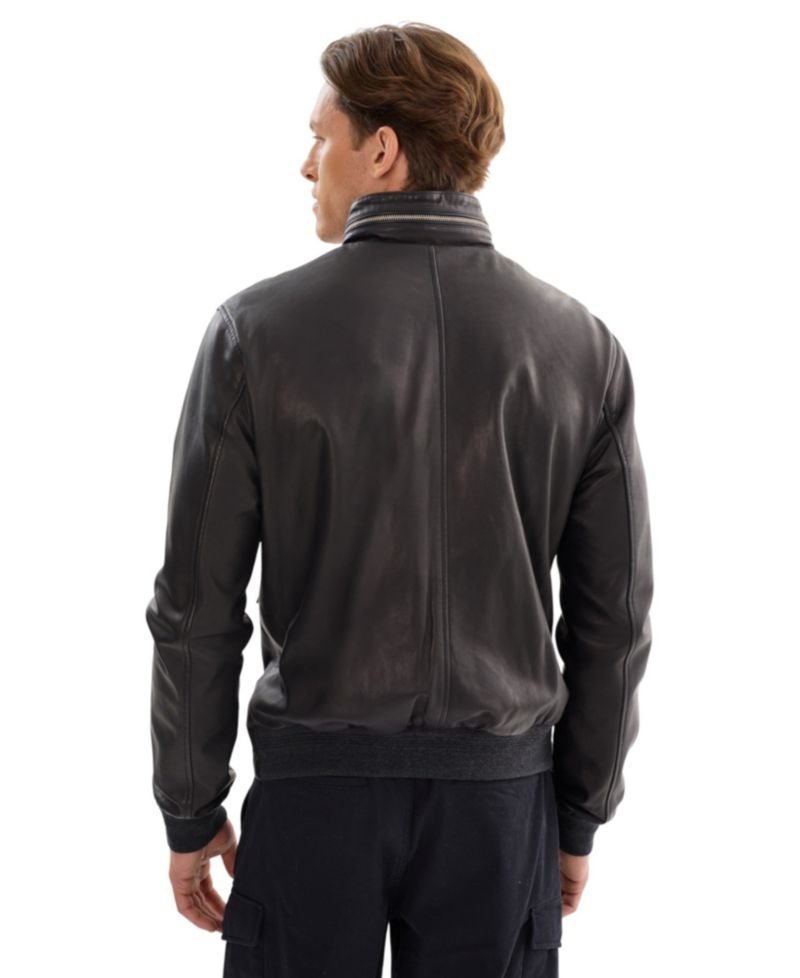 Men's CALTON Leather Bomber Jacket