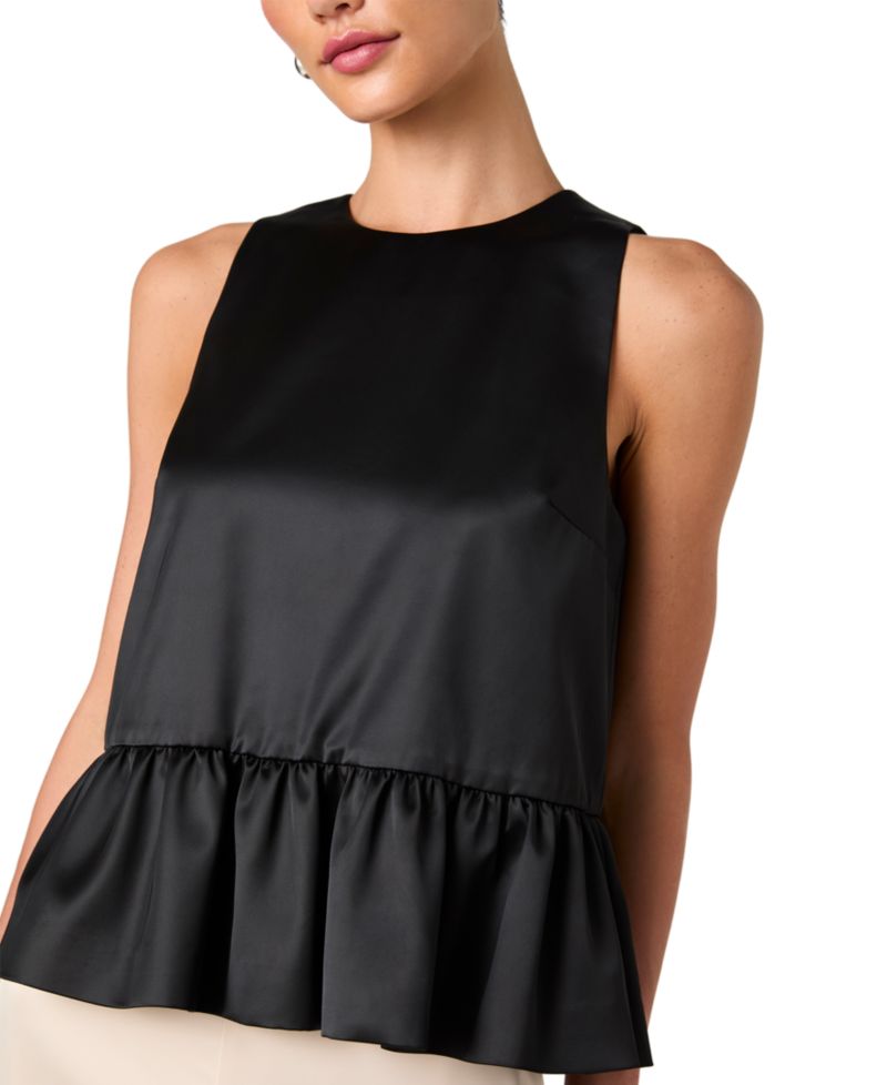 Women's Carey Satin Sleeveless Peplum Top