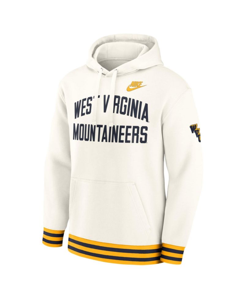 Men's Cream West Virginia Mountaineers Legacy Retro Pullover Hoodie