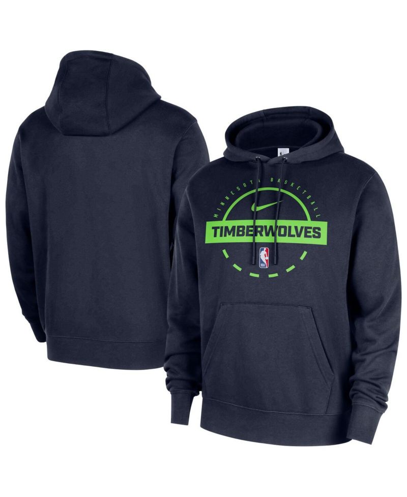 Men's Navy Minnesota Timberwolves 2025/26 Authentic Practice Club Pullover Hoodie