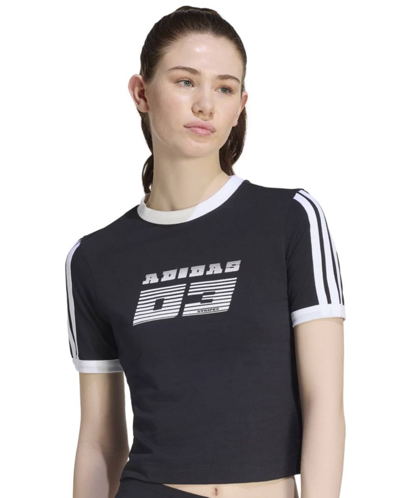 Women's Racing Retro Graphic Cotton T-Shirt