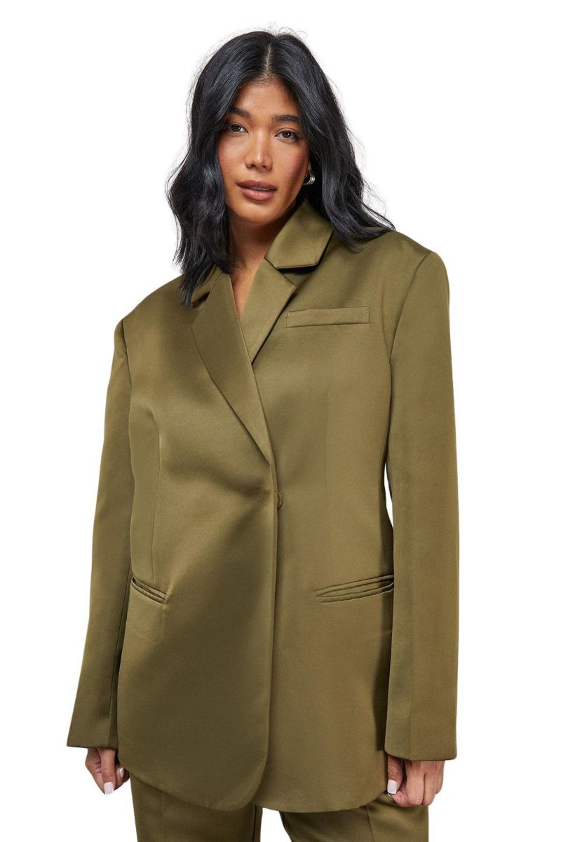 Women's Premium Satin Oversized Blazer