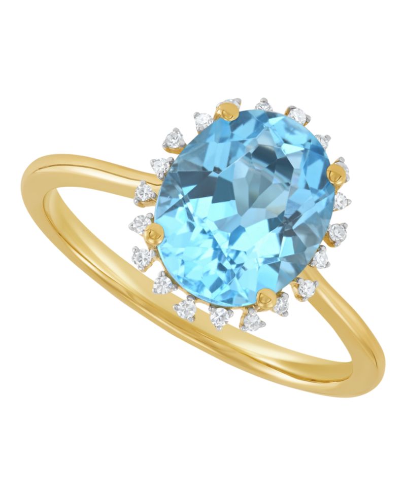Citrine and Blue Topaz Diamond Jewellery in 10k Yellow Gold Colelction