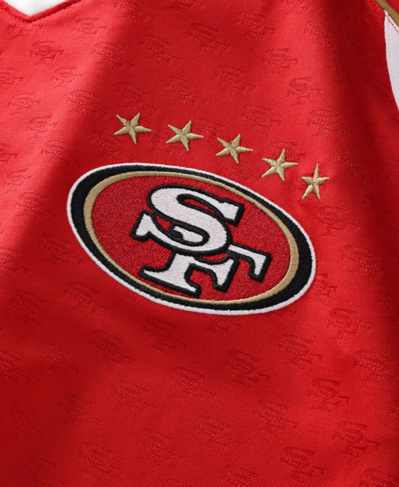 Big Boys and Girls Scarlet San Francisco 49ers Football x Football V-Neck Fan Jersey
