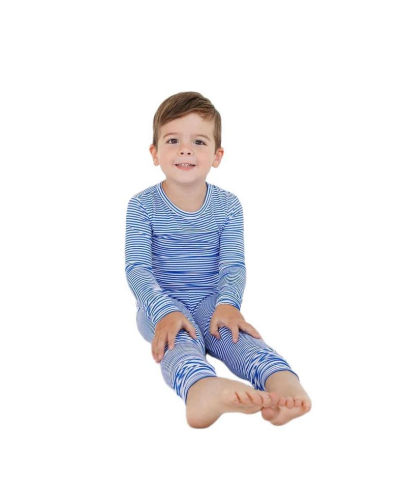 Baby Boys Cobalt Stripe Pajama Set