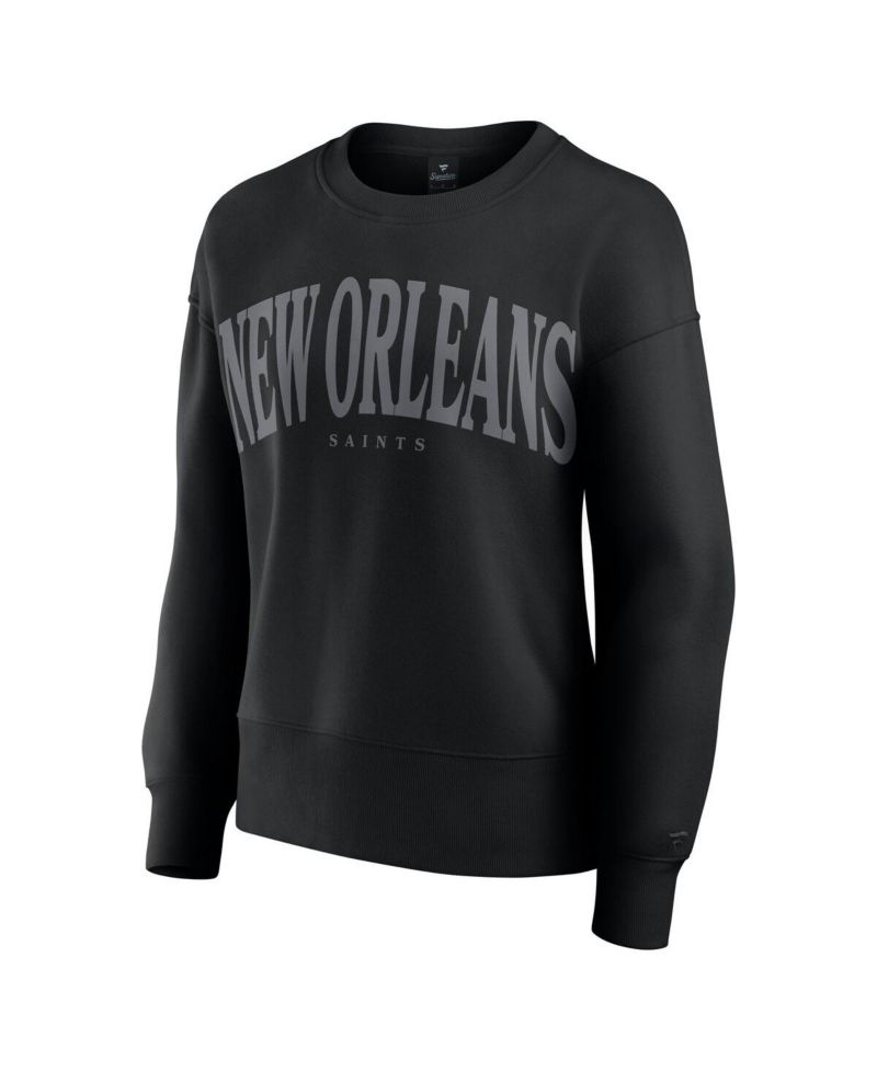 Women's Black New Orleans Saints Elements Pullover Sweatshirt