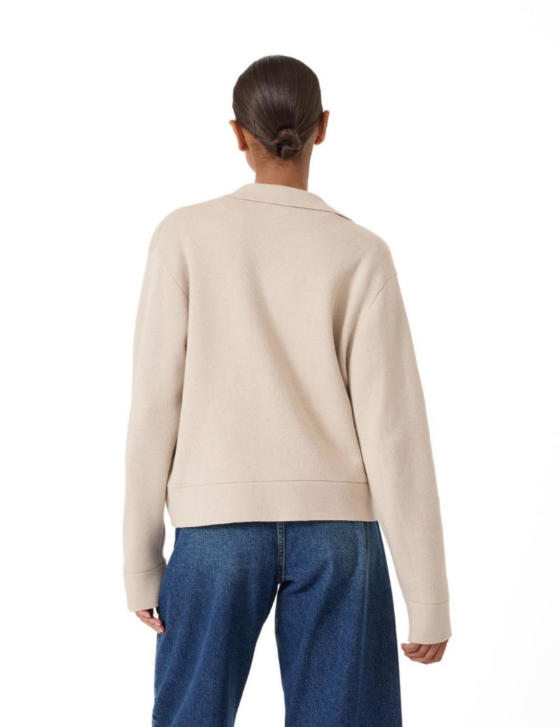Women's Knitted Zip Front Jacket