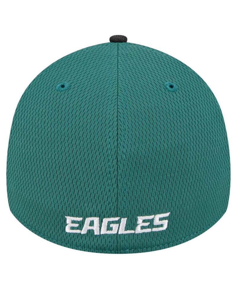 Men's Midnight Green Philadelphia Eagles Visor Hit 39THIRTY Flex Hat