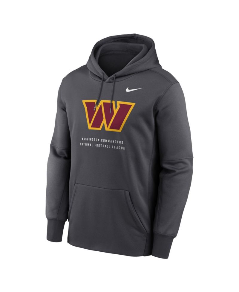 Men's Charcoal Washington Commanders Toss Sweep Therma-FIT Hoodie