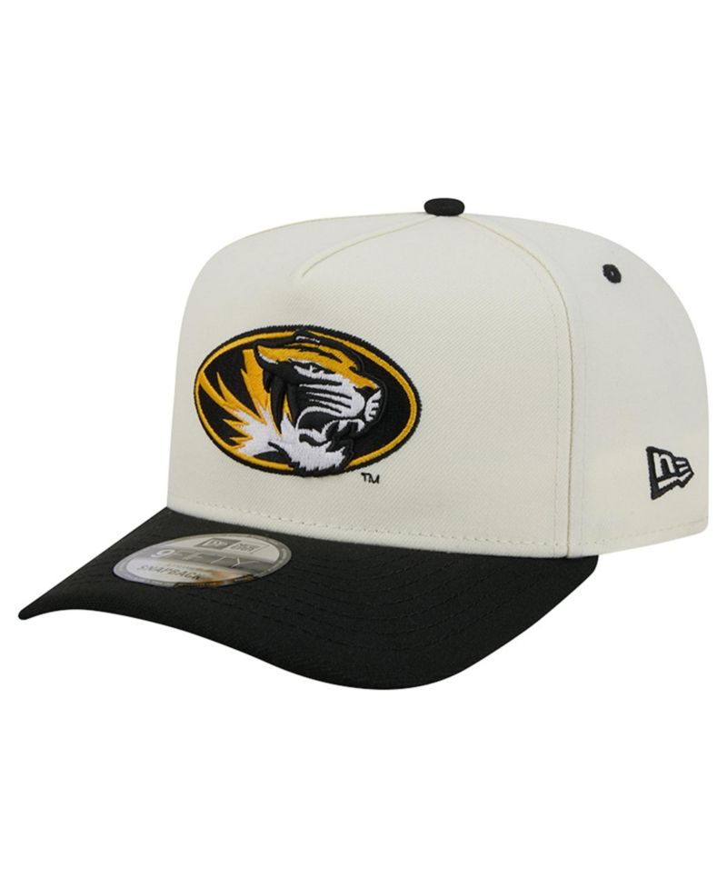 Men's and Women's White/Black Missouri Tigers A-Frame 9FIFTY Snapback Hat