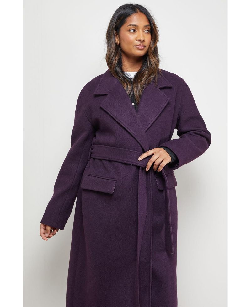 Women's Tie Belt Detail Midi Coat