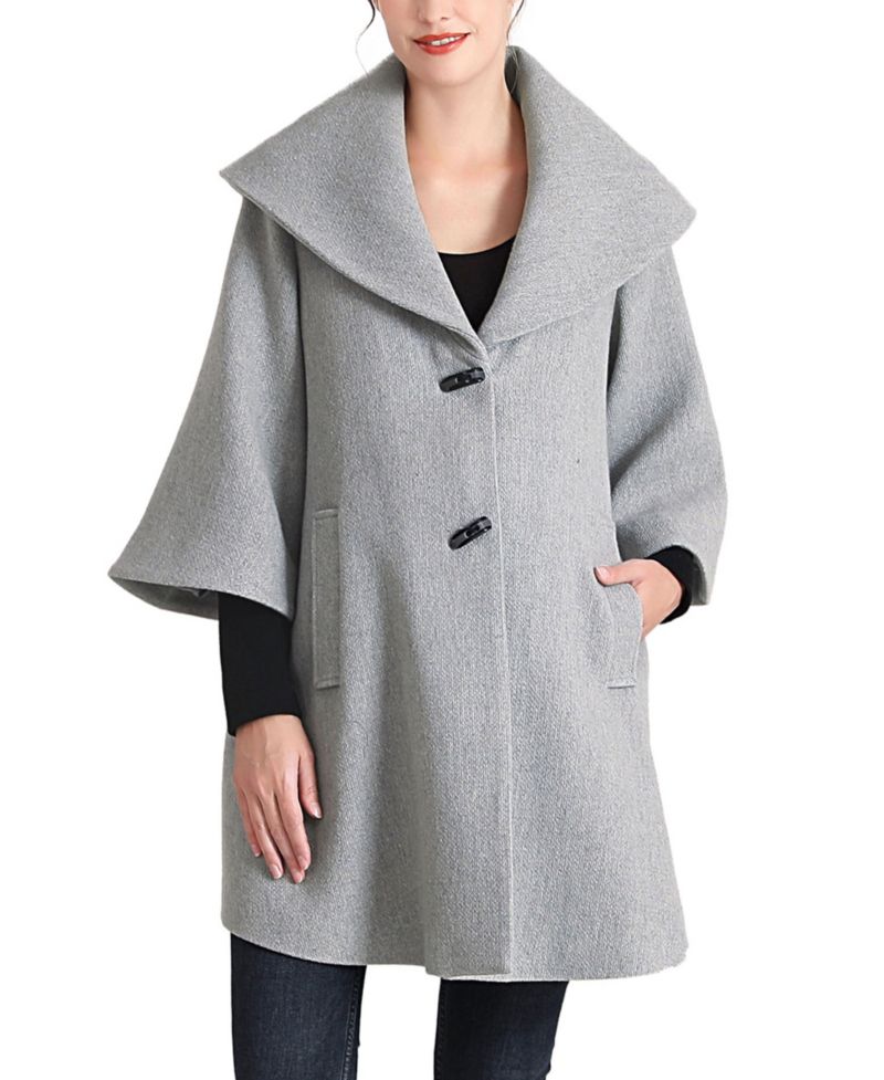 Maternity Aanya A-Line Wool-Blend Removable Bib Coat