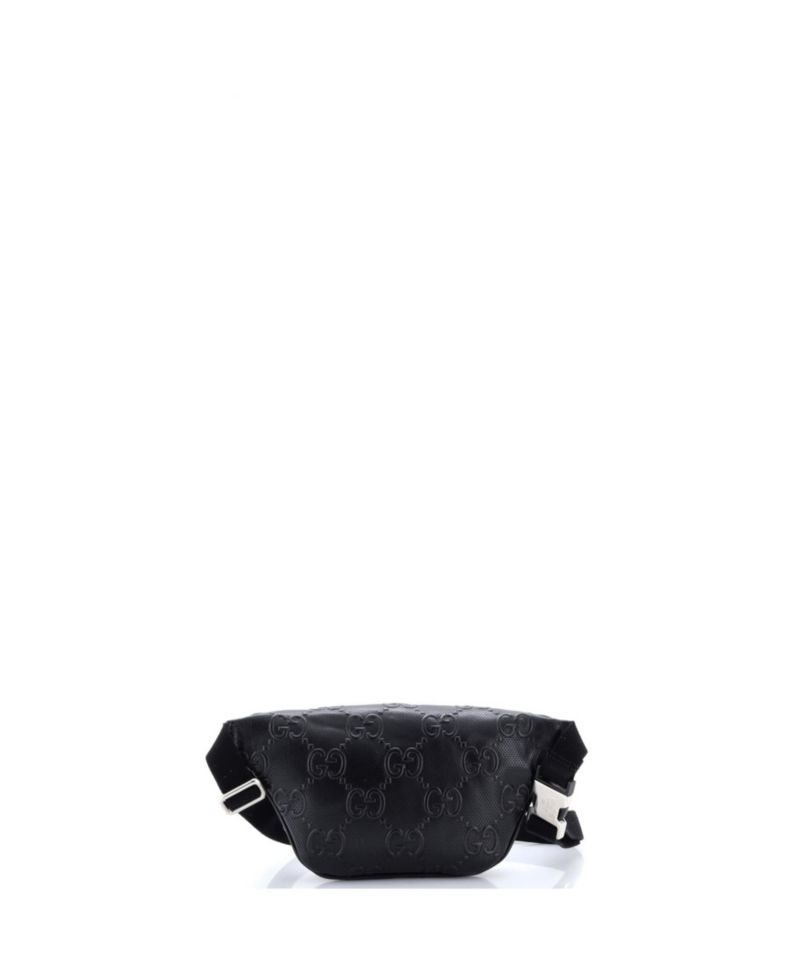 GG Embossed Perforated Leather Adjustable Belt Bag