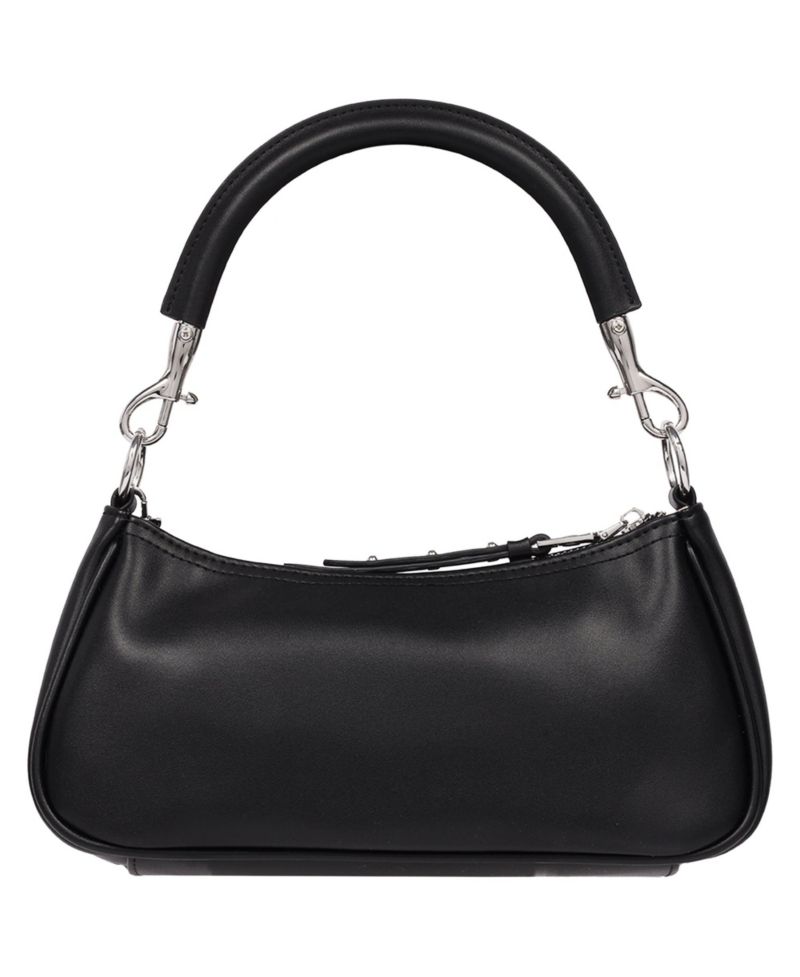 Women's Moto Shoulder Bag with Lock Pocket Charm – Convertible Shoulder and Crossbody Purse