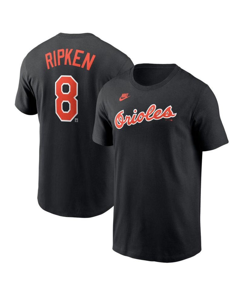 Men's Black Baltimore Orioles Cooperstown Collection Fuse Name & Number T-Shirt
