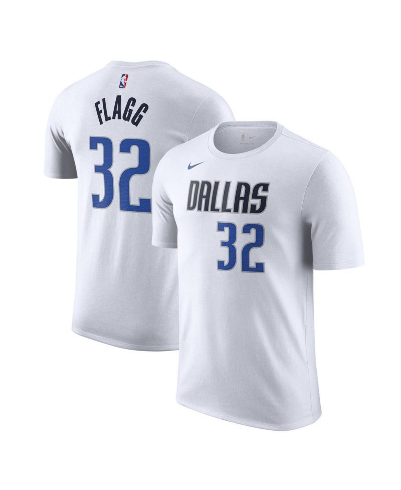 Men's Cooper Flagg White Dallas Mavericks 2025 NBA Draft First Round Pick Association Edition Name & Number T-Shirt