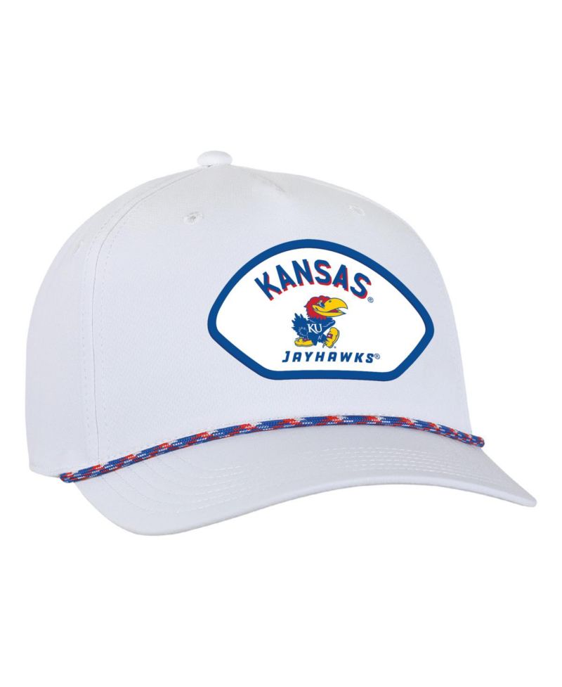 Men's White Kansas Jayhawks Alto Rope Adjustable Hat