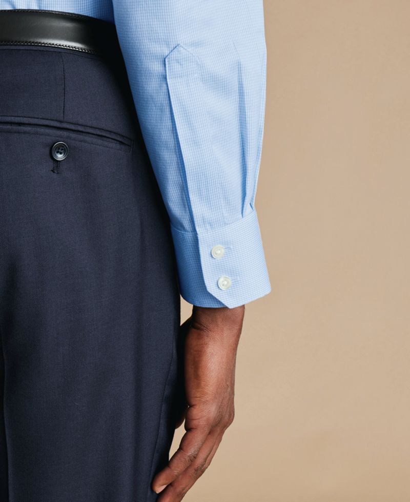 Men's Spread Collar Solid Dress Shirt
