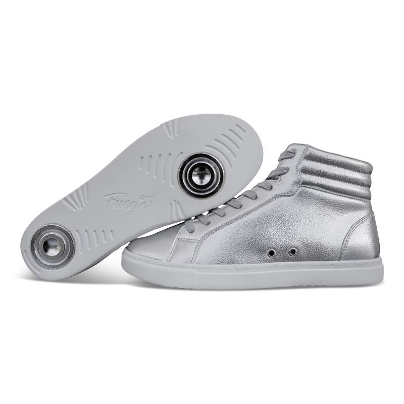Men's Silver High-top Sneaker