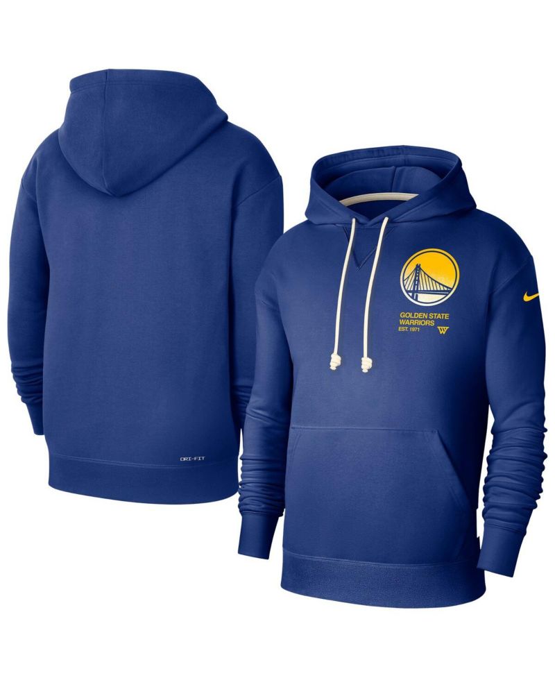 Men's Royal Golden State Warriors Courtside Standard Issue Premium Performance Pullover Hoodie