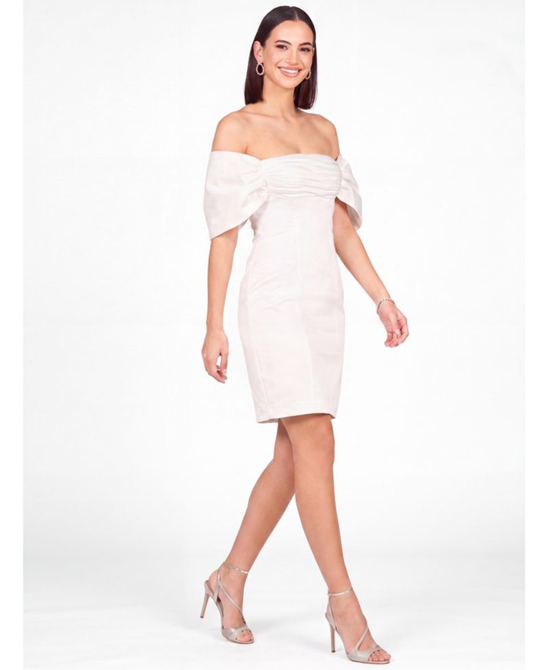 Women's Off Shoulder Bridal Short with Bow