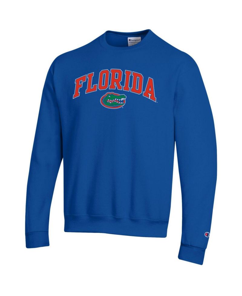 Men's White Florida Gators Arch Over Logo Pullover Sweatshirt