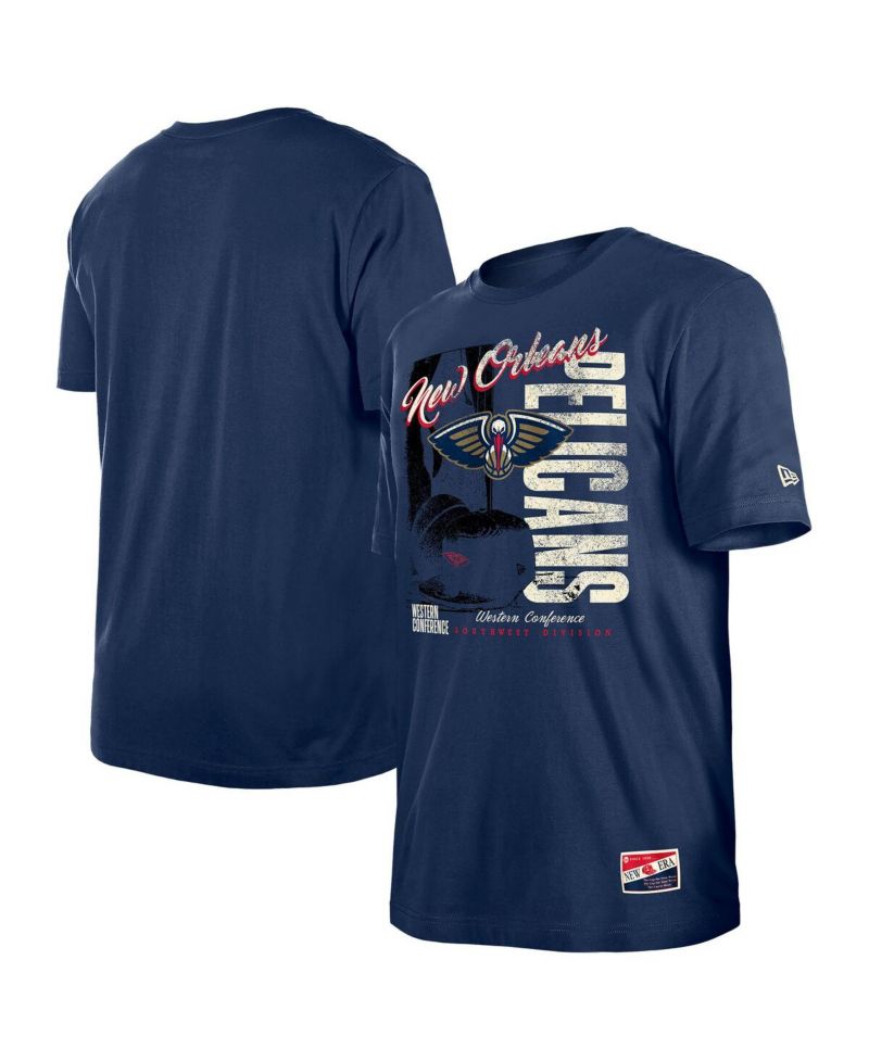 Men's Navy New Orleans Pelicans Distressed Throwback Vintage Color Pack T-Shirt