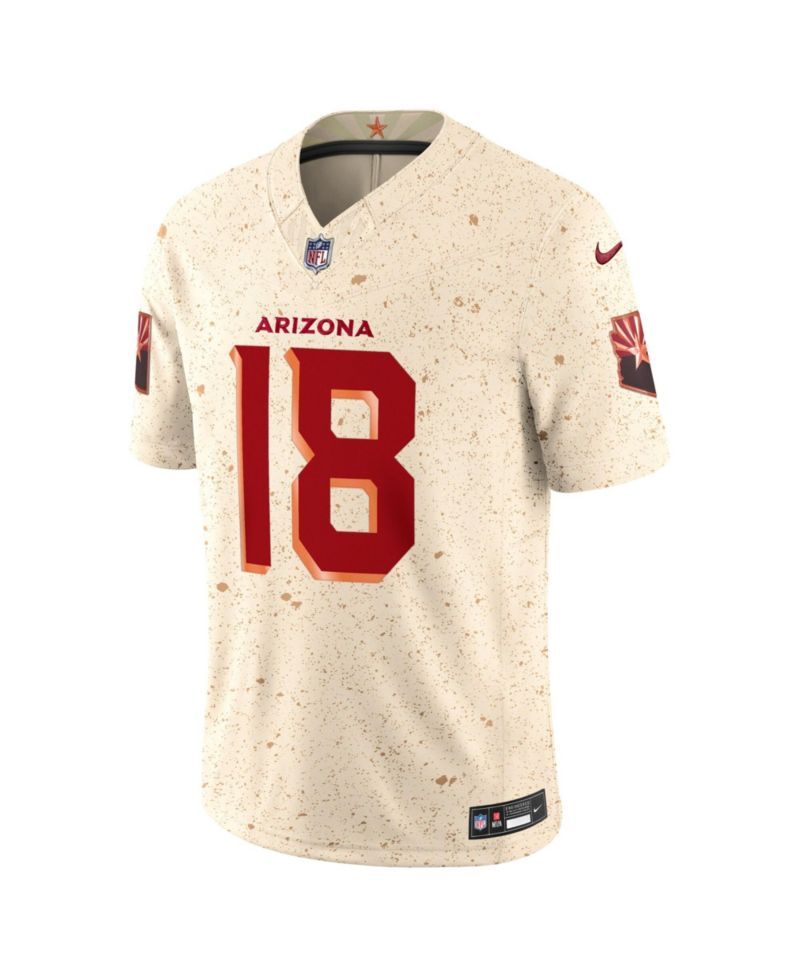 Men's Marvin Harrison Jr. Natural Arizona Cardinals 2025 Rivalries Collection Stitched Limited Jersey