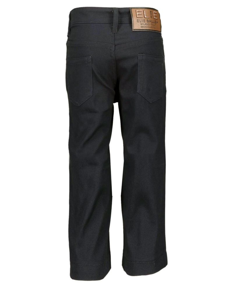Big Boys Black Slim Fit 5 Pocket Twill Pants