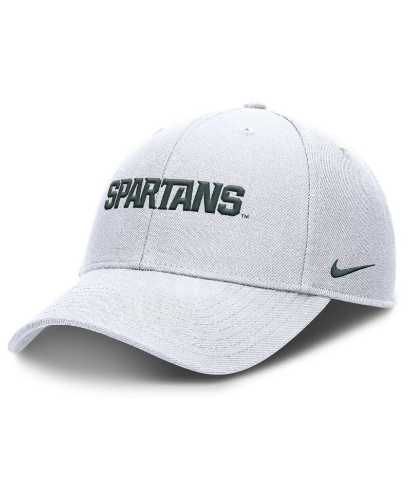 Men's White Michigan State Spartans 2025 On-Field Rise Performance Adjustable Hat