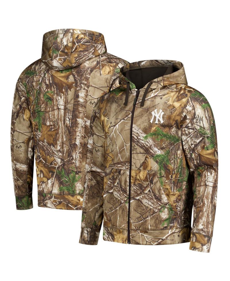 Men's Camo New York Yankees Trophy Realtree Full-Zip Hoodie