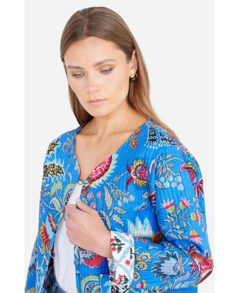 Women's Boho Cotton Reversible Quilted Jacket