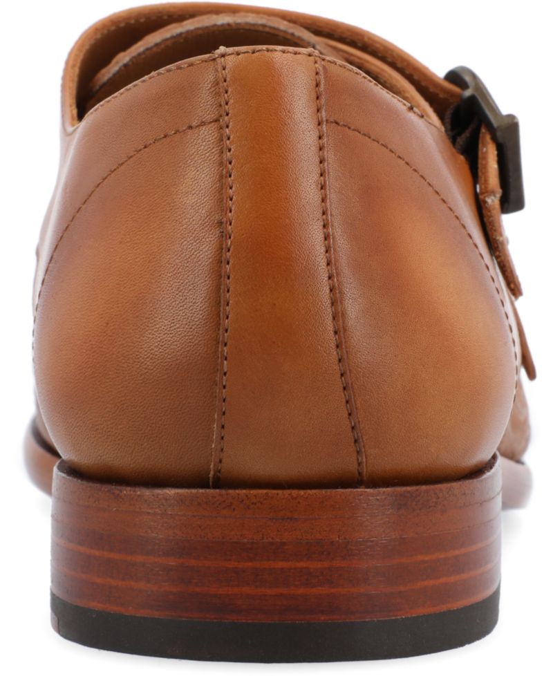 Men's Lucca Embossed Floral Leather Monk Strap Dress Shoes