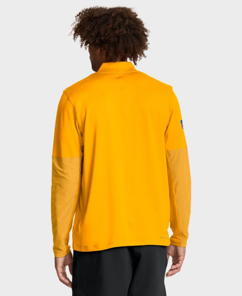 Men's Gold Pittsburgh Steelers Sideline Dri-FIT Half-zip Pullover