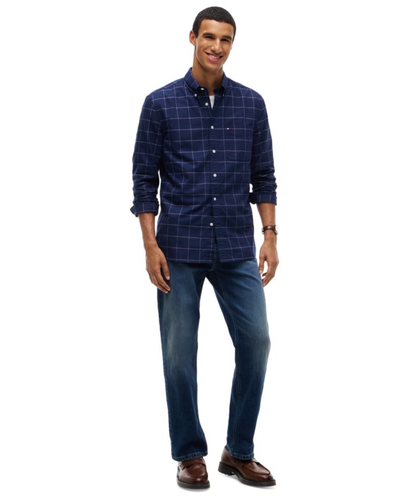 Men's Heritage Regular-Fit Oxford Windowpane Shirt